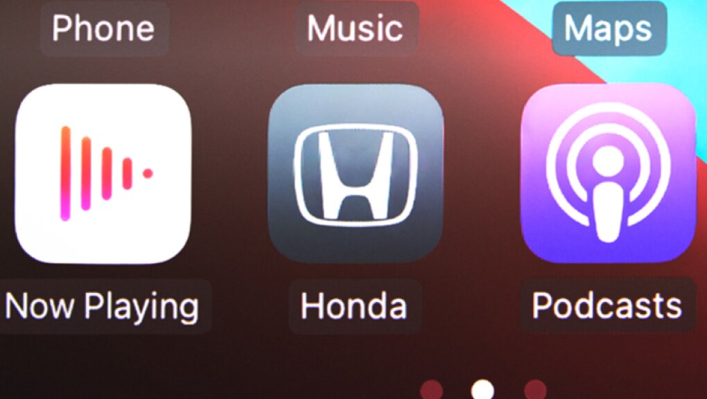 HondaLink Assist icon on AppleCar Play display audio screen