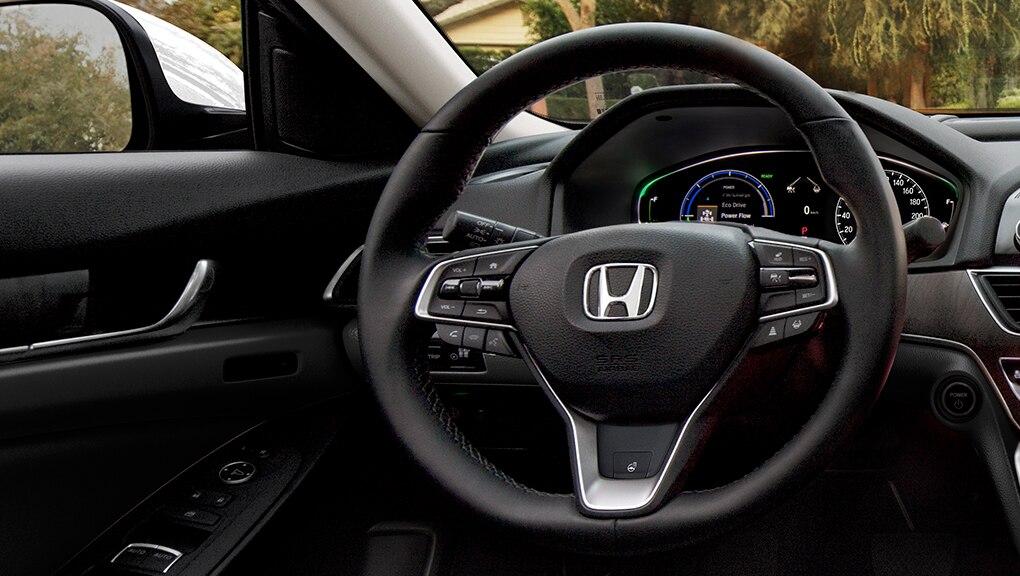 Image de la colonne de direction de la Honda Accord hybride 2021.