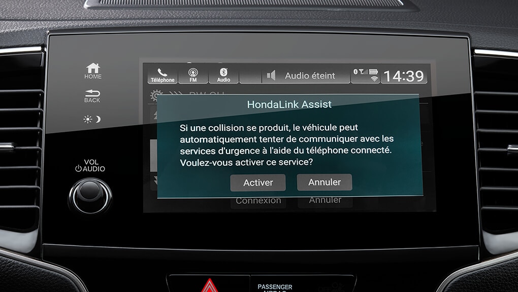 Système de réponse d’urgence automatique HondaLink Assist du Honda Pilot 2021