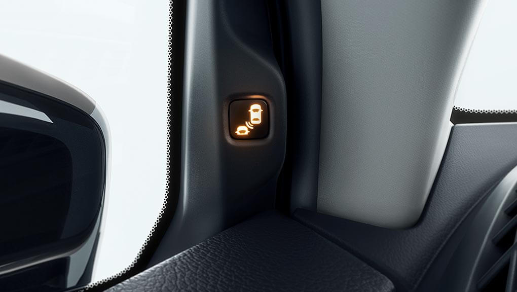 The blind spot monitoring system in the Honda Odyssey.