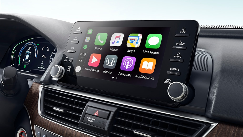 Image of 2022 Honda Accord Hybrid display audio system.