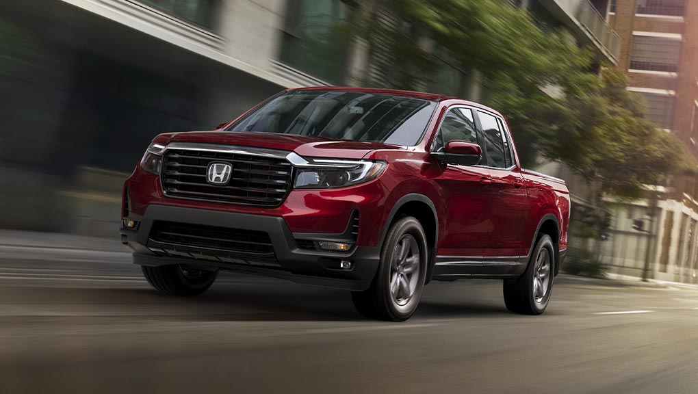 Image of 2021 Ridgeline driving on street