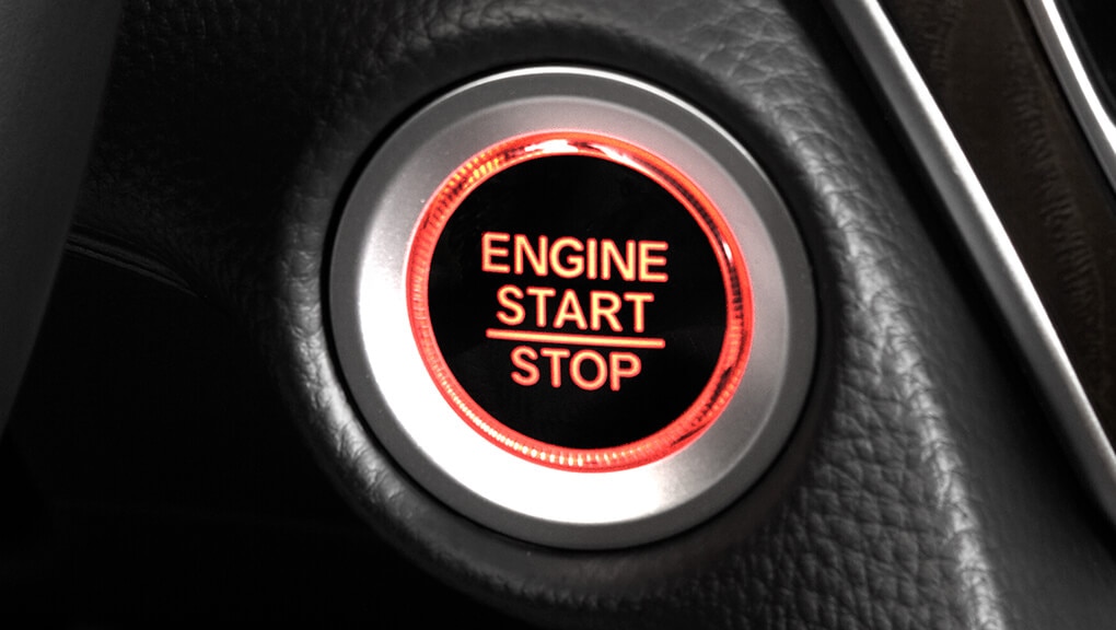 Image of 2021 Honda Accord Sedan pushbutton start.