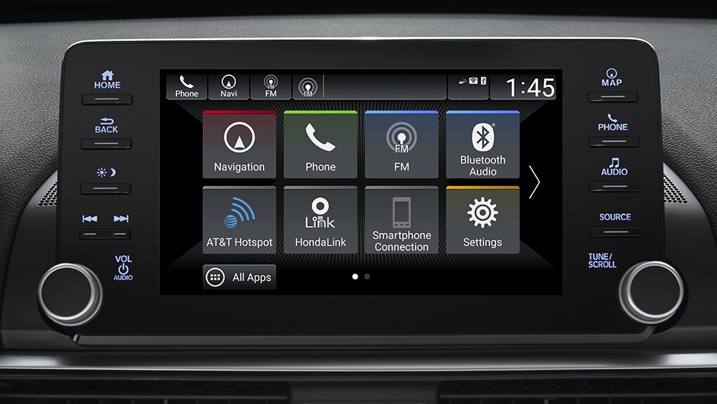 Image of 2020 Honda Accord Sedan display audio system.