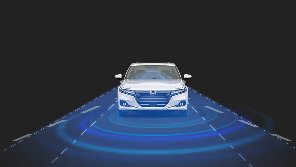 2021 Honda Accord Hybrid Adaptive Cruise Control with low-speed follow demonstration.
