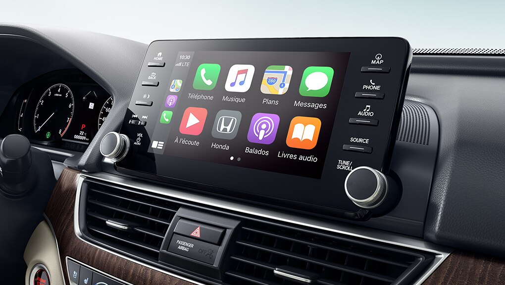Image du système audio sur affichage de la Honda Accord berline 2021.