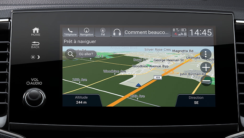 Système de navigation relié par satellite du Honda Pilot 2021