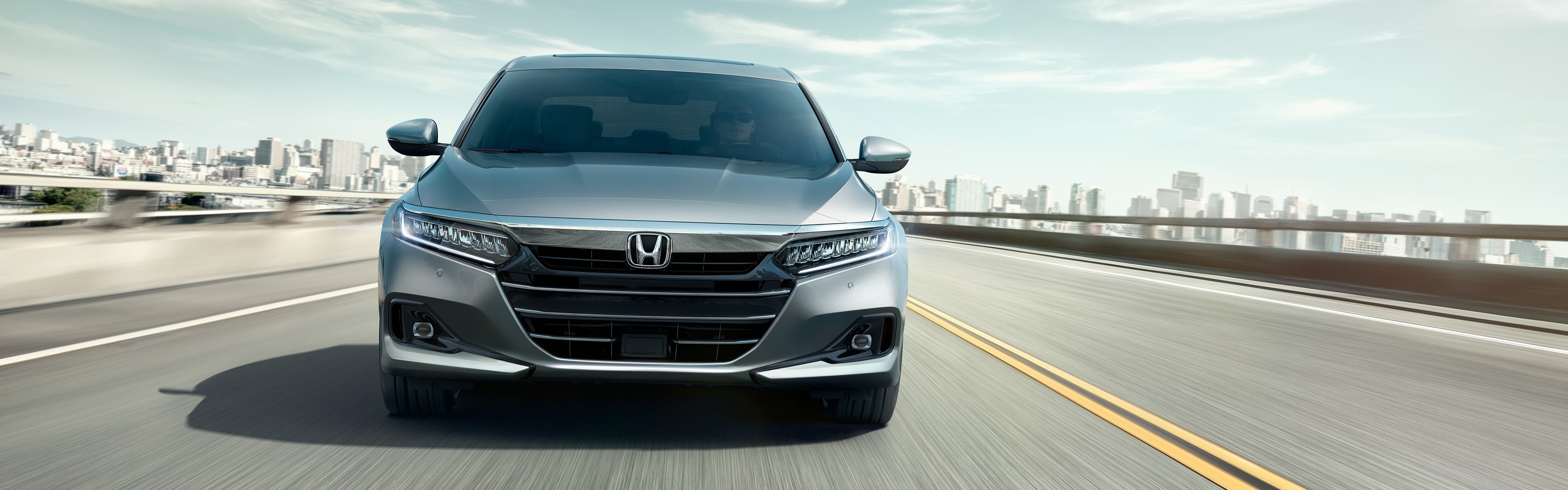 Image of 2021 Honda Accord Sedan on highway.