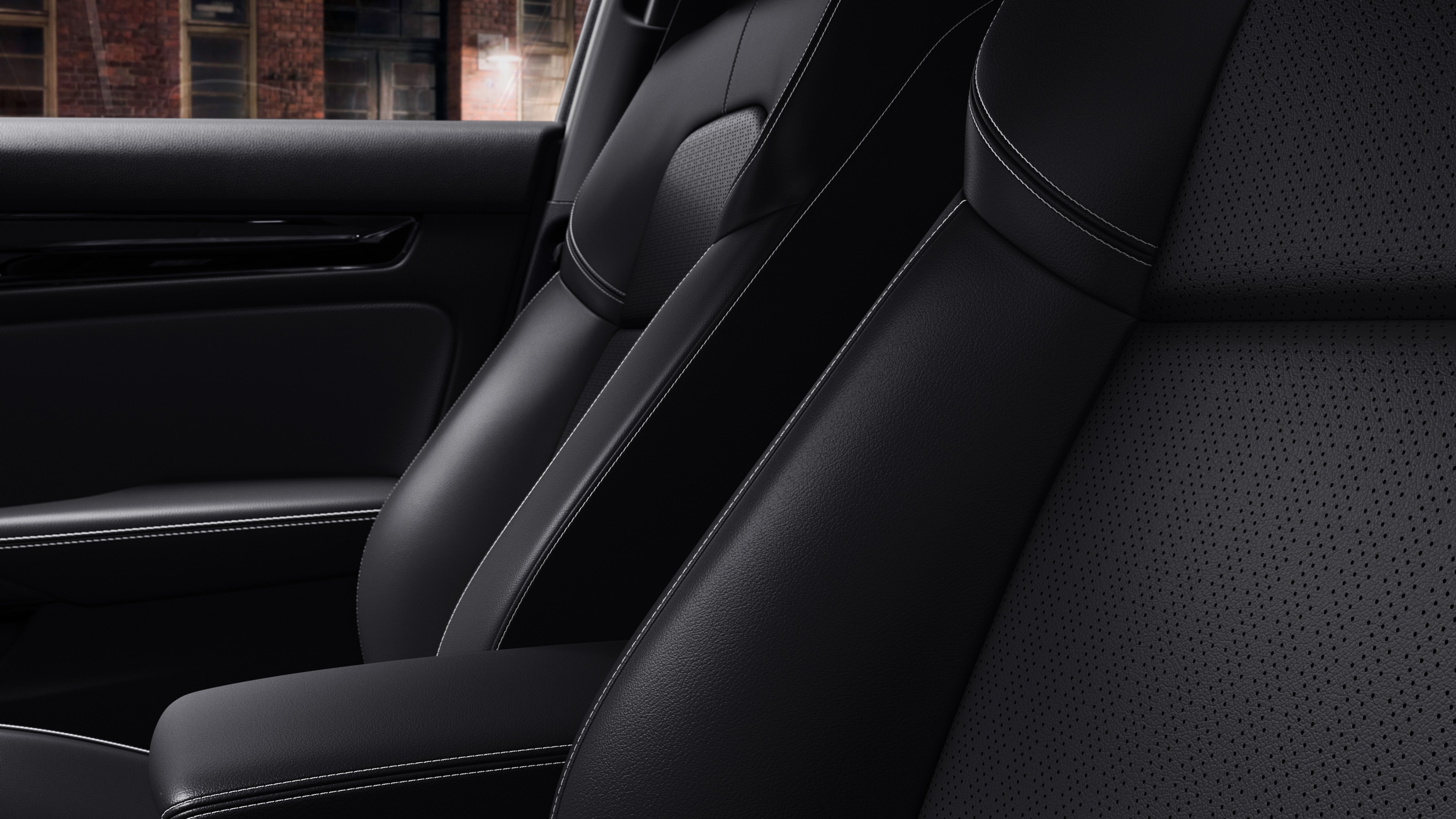 Honda Civic Hatchback driver and front passenger seat viewed from the driver’s side