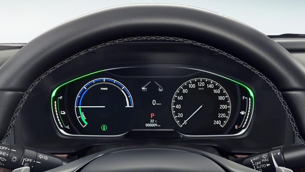 Image de l’écran couleur TFT de la Honda Accord hybride 2021.