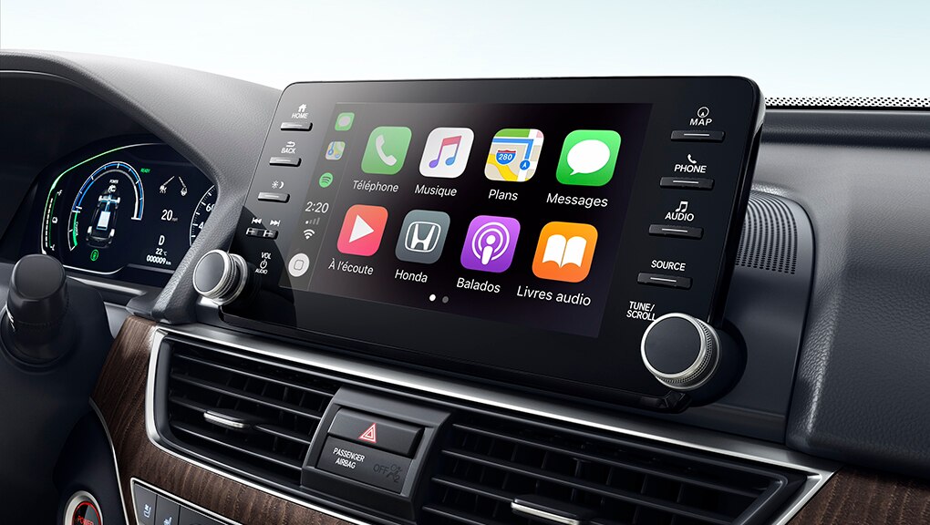 Image du système audio sur affichage de la Honda Accord hybride 2021.