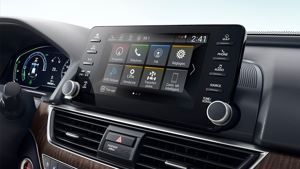 Image du système audio sur affichage de la Honda Accord hybride 2021.